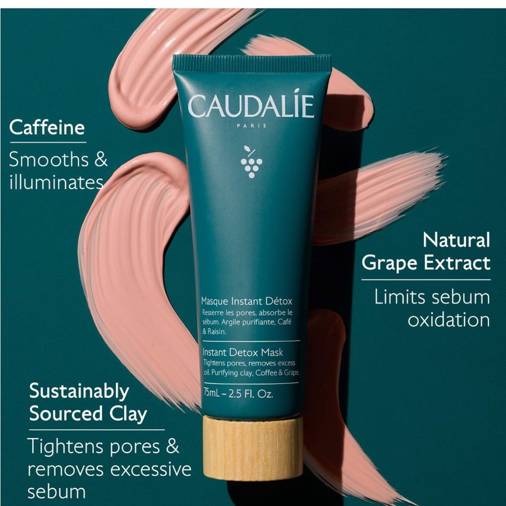Caudalie Detox Mask in Teal Tube - Picture 3 of 4